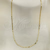 Oro Laminado Basic Necklace, Gold Filled Style Mariner Design, Polished, Golden Finish, 04.213.0080.18 (02 MM Thickness, 18 Inches Length)