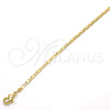 Oro Laminado Basic Necklace, Gold Filled Style Polished, Golden Finish, 04.213.0081.18 (02 MM Thickness, 48 Inches Length)