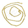 Oro Laminado Basic Necklace, Gold Filled Style Polished, Golden Finish, 04.213.0081.18 (02 MM Thickness, 48 Inches Length)
