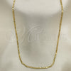 Oro Laminado Basic Necklace, Gold Filled Style Polished, Golden Finish, 04.213.0081.18 (02 MM Thickness, 48 Inches Length)