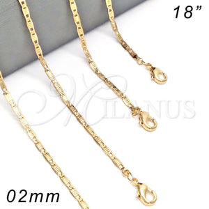 Gold Filled Necklace — Basic Necklace Polished 04. 02 MM Thickness 48 — main product view — SKU 118162 | Oro Laminado collar — básico Necklace pulido 04. 02 MM Thickness 48 — SKU 118162