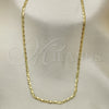 Oro Laminado Basic Necklace, Gold Filled Style Polished, Golden Finish, 04.213.0083.24 (03 MM Thickness, 24 Inches Length)