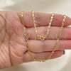 Oro Laminado Basic Necklace, Gold Filled Style Polished, Golden Finish, 04.213.0084.24 (02 MM Thickness, 24 Inches Length)