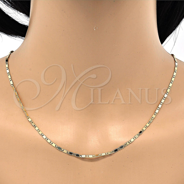 Gold Filled Necklace — Basic Necklace Polished 04. 02 MM Thickness 24 — alternate product view — SKU 118166 | Oro Laminado collar — básico Necklace pulido 04. 02 MM Thickness 24 — SKU 118166