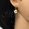 Oro Laminado Leverback Earring, Gold Filled Style Polished, Golden Finish, 02.163.0046