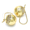 Oro Laminado Leverback Earring, Gold Filled Style Polished, Golden Finish, 02.163.0046