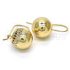 Oro Laminado Leverback Earring, Gold Filled Style Polished, Golden Finish, 02.163.0046