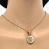 Oro Laminado Religious Pendant, Gold Filled Style Divino NiÃ±o Design, Polished, Tricolor, 05.120.0076.1