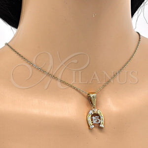 Gold Filled Pendant — Fancy Pendant Heart Design with White Cubic Zirconia — main product view — SKU 118246 | Oro Laminado dije — elegante Pendant corazón diseño with blanco Cubic Zirconia — SKU 118246