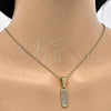 Oro Laminado Fancy Pendant, Gold Filled Style Elephant and Owl Design, Polished, Tricolor, 05.120.0081.1