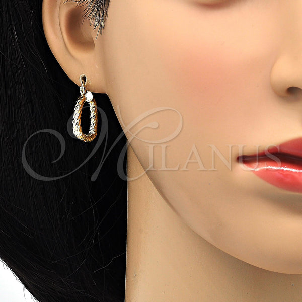 Gold Filled Hoop Earrings — Small Hoop Diamond Cutting 02. — main product view — SKU 118301 | Oro Laminado aretes de aro — Small Hoop Diamond Cutting 02. — SKU 118301