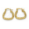 Oro Laminado Small Hoop, Gold Filled Style Diamond Cutting Finish, Golden Finish, 02.170.0212.15