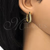 Oro Laminado Huggie Hoop, Gold Filled Style with White Cubic Zirconia, Polished, Golden Finish, 02.287.0004.15