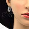 Rhodium Gold Filled Huggie Hoop, with White Micro Pave, Polished, Rhodium Finish, 02.267.0039.20