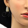 Oro Laminado Huggie Hoop, Gold Filled Style with White Cubic Zirconia, Polished, Golden Finish, 02.287.0011.15