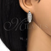Oro Laminado Huggie Hoop, Gold Filled Style Heart Design, with White Cubic Zirconia, Polished, Rhodium Finish, 02.267.0045.15