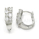 White Gold Filled Huggie Hoop, with White Cubic Zirconia, Polished, Rhodium Finish, 02.267.0054.15