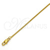 Oro Laminado Basic Necklace, Gold Filled Style Rat Tail Design, Polished, Golden Finish, 04.317.0001.32 (0.50 Gauge, 01 MM Thickness, 32 Inches Length)