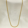 Oro Laminado Basic Necklace, Gold Filled Style Rat Tail Design, Polished, Golden Finish, 04.317.0001.32 (0.50 Gauge, 01 MM Thickness, 32 Inches Length)