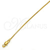 Oro Laminado Basic Necklace, Gold Filled Style Box Design, Polished, Golden Finish, 04.317.0002.18 (01 MM Thickness, 18 Inches Length)