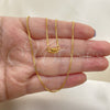 Oro Laminado Basic Necklace, Gold Filled Style Box Design, Polished, Golden Finish, 04.317.0002.24 (01 MM Thickness, 24 Inches Length)