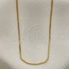 Oro Laminado Basic Necklace, Gold Filled Style Box Design, Polished, Golden Finish, 04.317.0002.32 (01 MM Thickness, 32 Inches Length)
