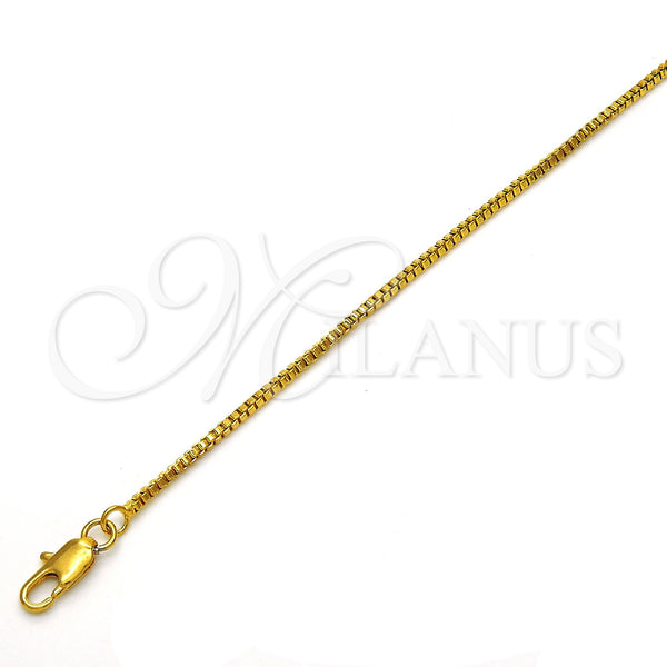 Gold Filled Necklace — Basic Necklace Box Design Polished 04. 02 MM — alternate product view — SKU 118383 | Oro Laminado collar — básico Necklace Box diseño pulido 04. 02 MM — SKU 118383