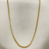 Oro Laminado Basic Necklace, Gold Filled Style Box Design, Polished, Golden Finish, 04.317.0003.18 (02 MM Thickness, 18 Inches Length)