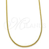 Oro Laminado Basic Necklace, Gold Filled Style Box Design, Polished, Golden Finish, 04.317.0003.24 (02 MM Thickness, 24 Inches Length)