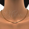 Oro Laminado Basic Necklace, Gold Filled Style Box Design, Polished, Golden Finish, 04.317.0004.32 (03 MM Thickness, 32 Inches Length)