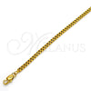 Oro Laminado Basic Necklace, Gold Filled Style Box Design, Polished, Golden Finish, 04.317.0005.24 (03 MM Thickness, 24 Inches Length)