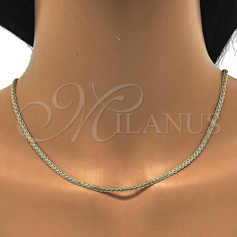 Oro Laminado Basic Necklace, Gold Filled Style Polished, Golden Finish, 04.213.0094.24 (03 MM Thickness, 24 Inches Length)