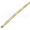 Oro Laminado Basic Necklace, Gold Filled Style Figaro Design, Polished, Golden Finish, 04.213.0101.24 (160 Gauge, 06 MM Thickness, 24 Inches Length)