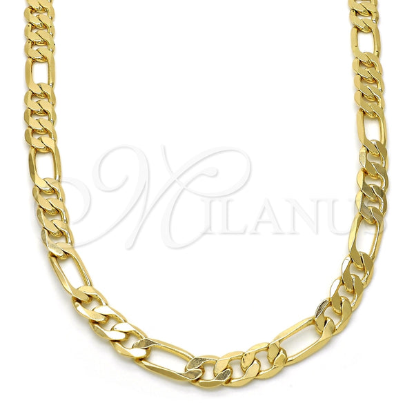 Gold Filled Necklace — Basic Necklace Figaro Design Polished 04. Gauge 06 — main product view — SKU 118416 | Oro Laminado collar — básico Necklace Figaro diseño pulido 04. Gauge 06 — SKU 118416