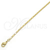 Oro Laminado Basic Necklace, Gold Filled Style Polished, Golden Finish, 04.213.0096.24 (02 MM Thickness, 24 Inches Length)