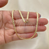 Oro Laminado Basic Necklace, Gold Filled Style Polished, Golden Finish, 04.213.0098.24 (03 MM Thickness, 24 for wholesale, additional product view 3