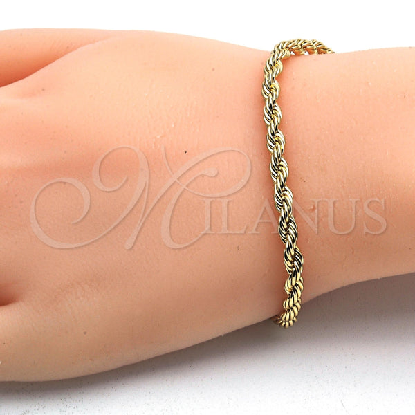 Gold Filled Bracelet — Basic Bracelet Rope Design Polished 04. 04 MM — alternate product view — SKU 118428 | Oro Laminado brazalete — básico Bracelet Rope diseño pulido 04. 04 MM — SKU 118428