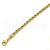 Oro Laminado Basic Anklet, Gold Filled Style Rope Design, Polished, Golden Finish, 5.222.034.10 (04 MM Thickness, 10 Inches Length)