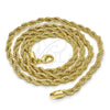 Oro Laminado Basic Necklace, Gold Filled Style Rope Design, Polished, Golden Finish, 04.213.0102.24 (04 MM Thickness, 24 Inches Length)