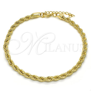 Gold Filled Anklet — Basic Anklet Rope Design Polished 04. 05 MM — main product view — SKU 118433 | Oro Laminado tobillera — básico Anklet Rope diseño pulido 04. 05 MM — SKU 118433