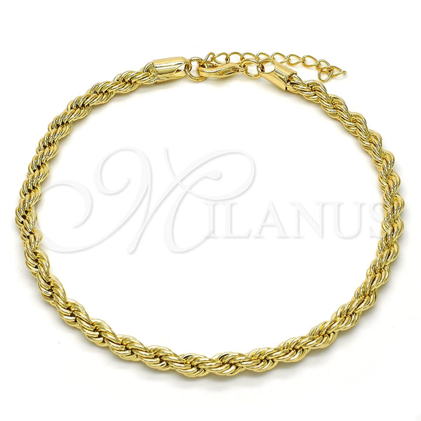 Gold Filled Anklet — Basic Anklet Rope Design Polished 04. 05 MM — main product view — SKU 118433 | Oro Laminado tobillera — básico Anklet Rope diseño pulido 04. 05 MM — SKU 118433