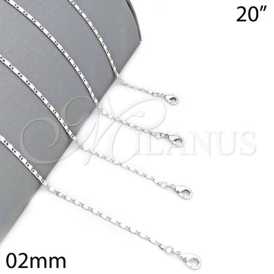White Gold Filled Rhodium Gold-Filled Necklace 04.213.0004.1.20 for wholesale, main product view