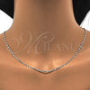 Rhodium Gold Filled Basic Necklace, Polished, Rhodium Finish, 04.213.0004.1.22 (02 MM Thickness, 22 Inches Length)