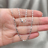 Rhodium Gold Filled Basic Necklace, Polished, Rhodium Finish, 04.213.0004.1.22 (02 MM Thickness, 22 Inches Length)