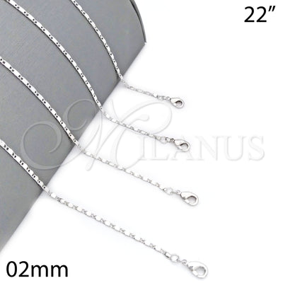White Gold Filled Rhodium Gold-Filled Necklace 04.213.0004.1.22 for wholesale, main product view
