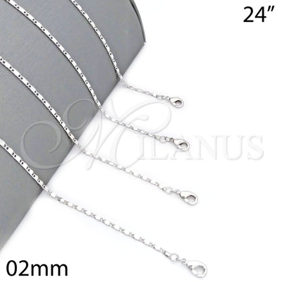 White Gold Filled Rhodium Gold-Filled Necklace 04.213.0004.1.24 for wholesale, main product view