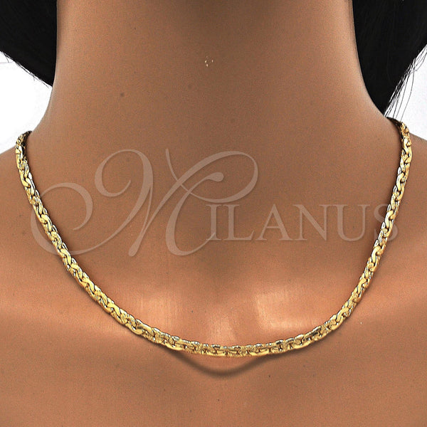 Gold Filled Necklace — Basic Necklace Matte 04.63. 04 MM Thickness 24 — alternate product view — SKU 118443 | Oro Laminado collar — básico Necklace Matte 04.63. 04 MM Thickness 24 — SKU 118443