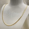 Oro Laminado Basic Necklace, Gold Filled Style Matte Finish, Golden Finish, 04.63.1345.24 (04 MM Thickness, 24 Inches Length)