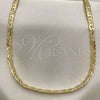 Oro Laminado Basic Necklace, Gold Filled Style Matte Finish, Golden Finish, 04.63.1345.24 (04 MM Thickness, 24 Inches Length)