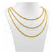 Oro Laminado Basic Necklace, Gold Filled Style Matte Finish, Golden Finish, 04.63.1345.24 (04 MM Thickness, 24 Inches Length)